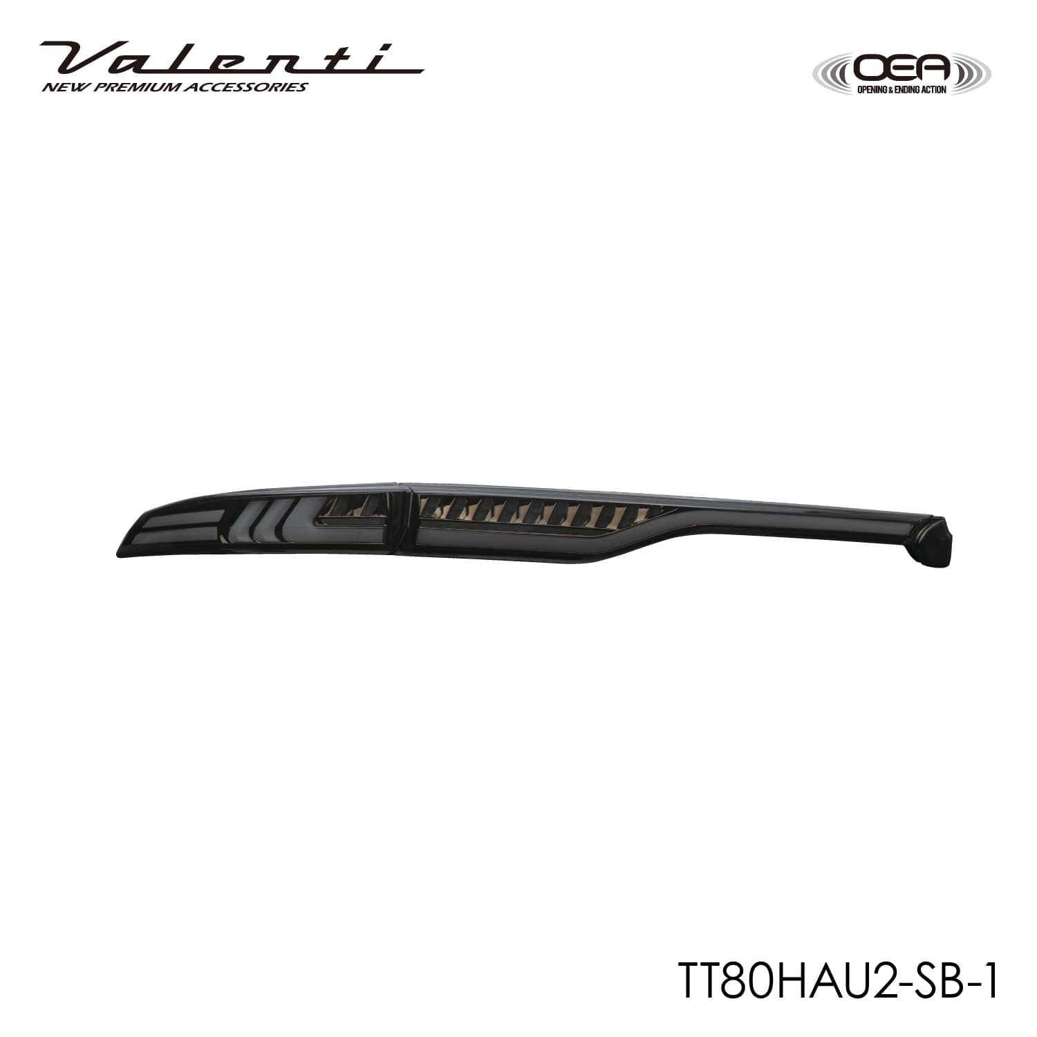 【補修用・片側のみ】Valenti ヴァレンティ トヨタ ハリアー 80系 ジュエルLEDテールランプULTRA タイプ2 アッパー（上側）のみ OEA シーケンシャル 流れるウインカー 1年保証 ライトスモーク/ブラッククローム【TT80HAU2-SB-1】