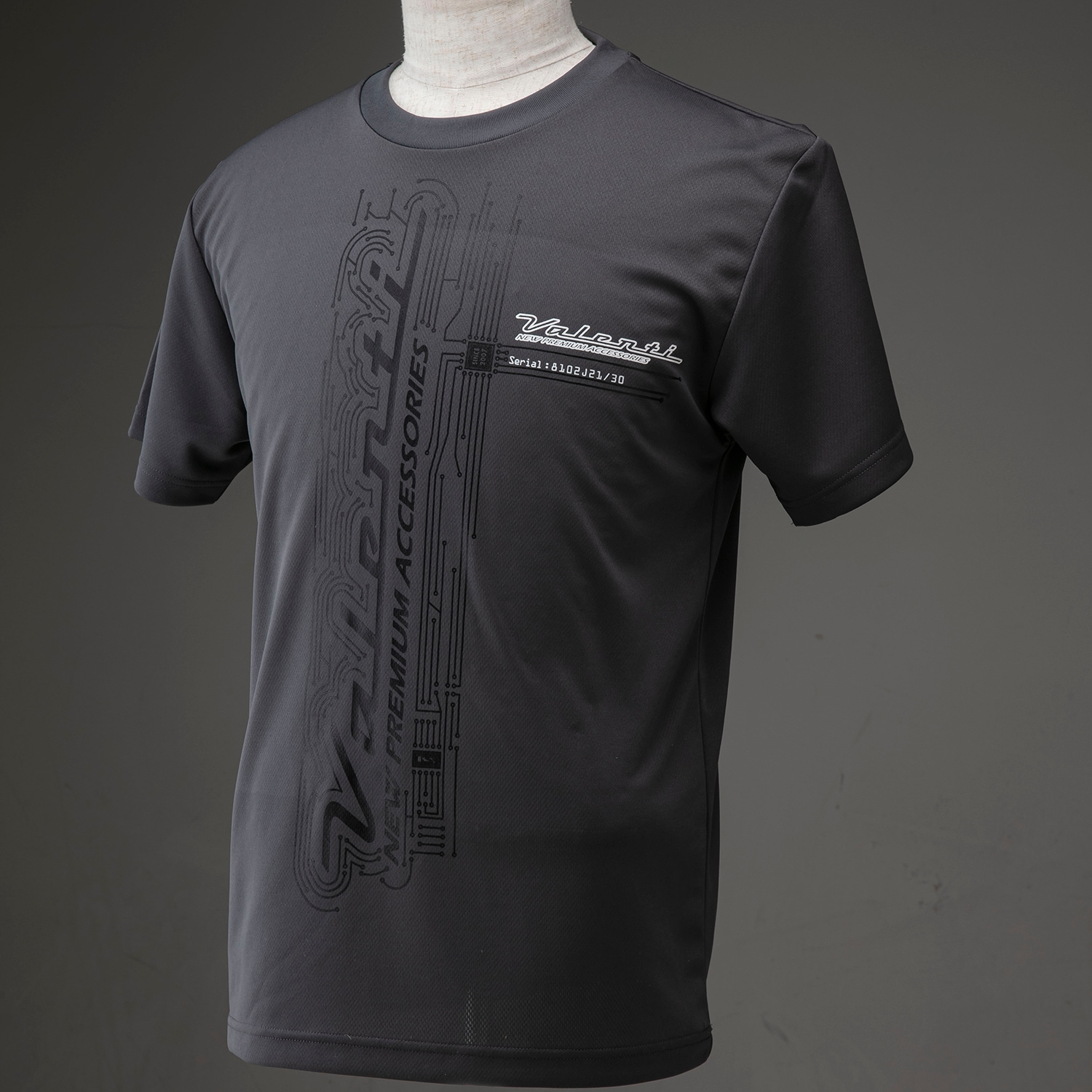 Valenti ヴァレンティ 公式ショップ限定　オリジナル半袖ドライTシャツ　プリント基板デザイン　ストリートファッション [ATS-TSKSK]