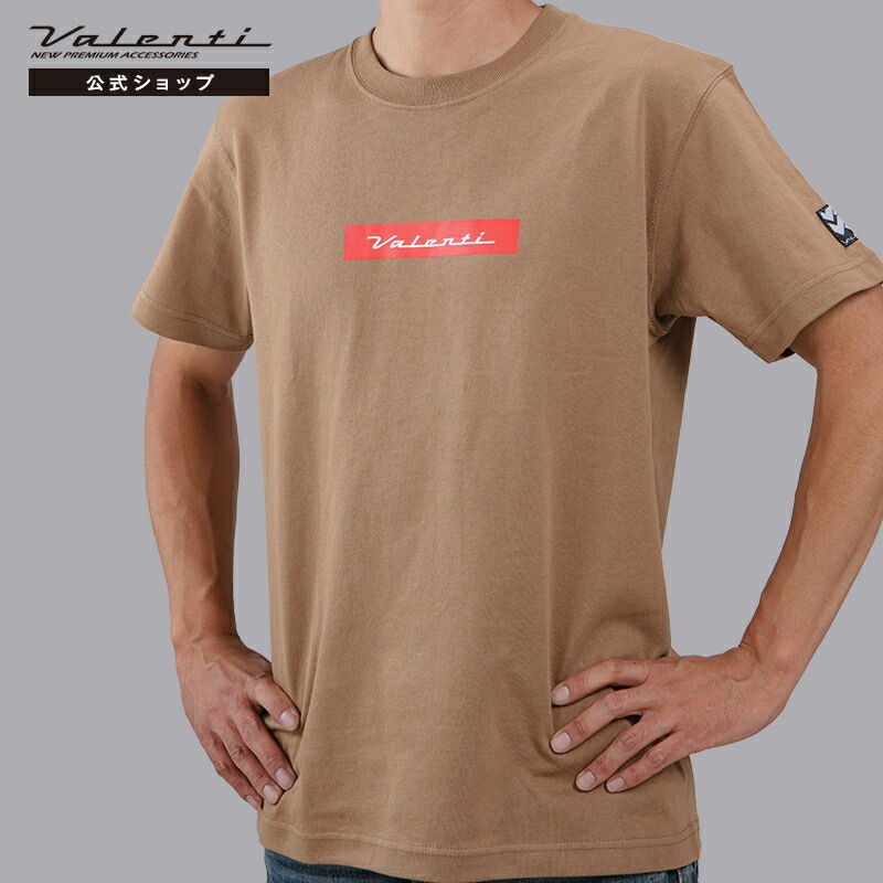 Valenti ヴァレンティ 【公式ショップ限定】 ロゴプリント Tシャツ 2022年 夏物 新作 7.1オンス ボックスロゴ ホワイト ブラック ネイビー ライトオリーブ ダークキャメル  メンズ