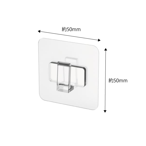 1185 フィルムフック ポリウレタンタイプ F-3 W5×H5cm クリア