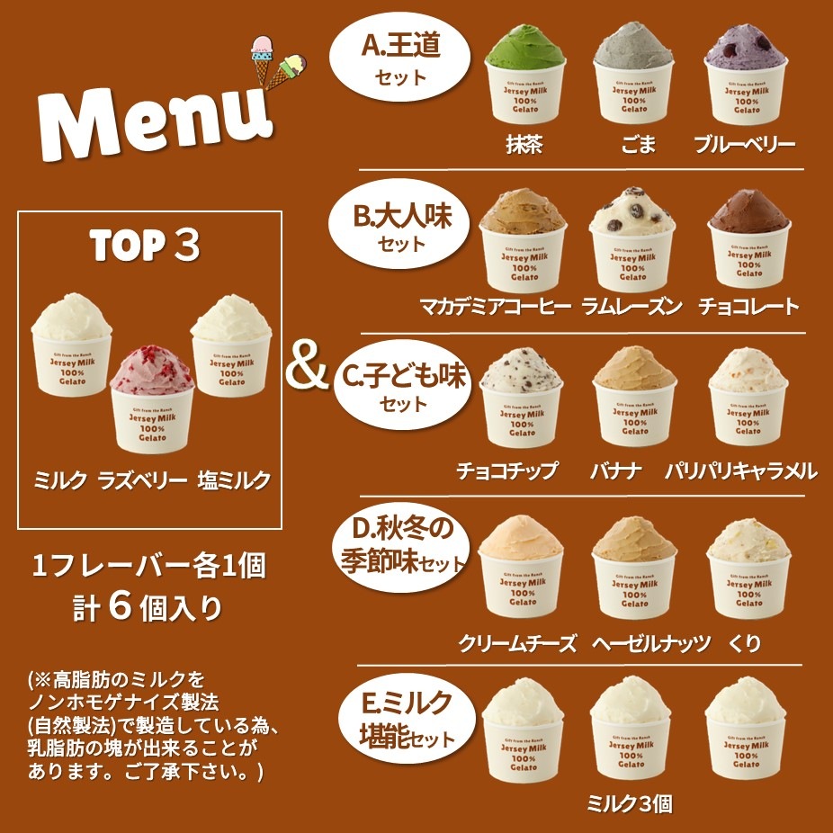 放牧ジャージー アイス ギフト まきばのジャージー 選べる 人気 6個 セット