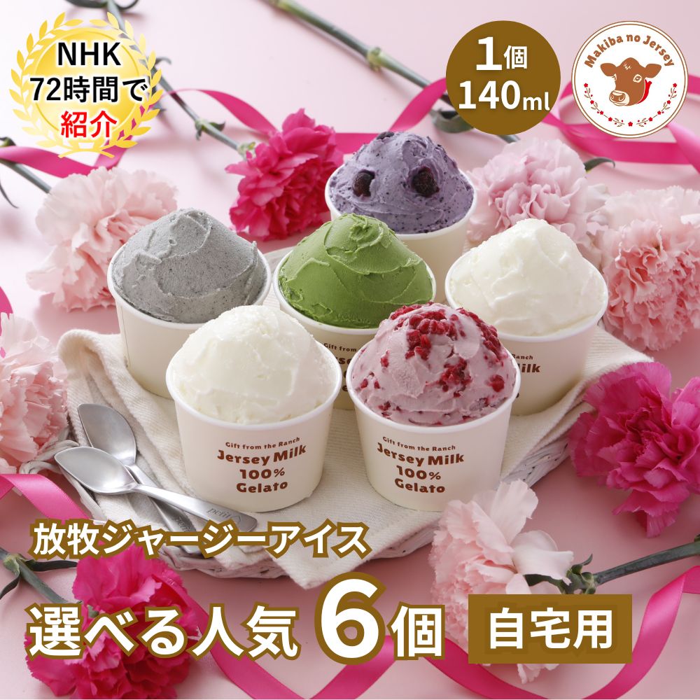 放牧ジャージー アイス 自宅用 まきばのジャージー 選べる 人気 6個 セット