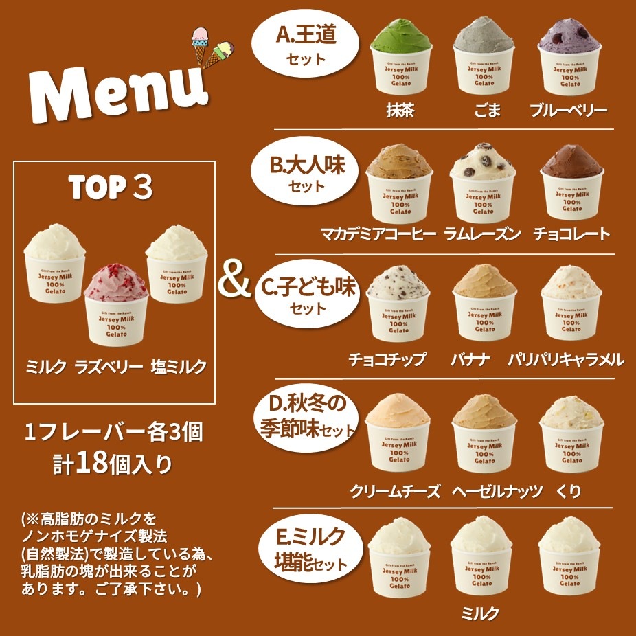 放牧ジャージー アイス ギフト まきばのジャージー 選べる 人気 18個 セット