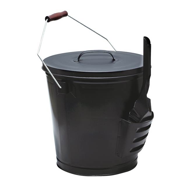 集塵バケツ 金属製掃除機用灰受けバケツ グリル・木工用 15L 灰入れバケツとショベルセット