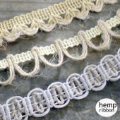 1から1.5cm 麻紐ヘンプレーステープ hempribbonテープ フリンジテープ DIY資材 営業日即日発送 |刺繍・チロリアンテープ|テープリボン