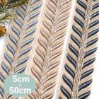 5cm幅 大人カラー ラメ入り刺繍サリー風なめらか光沢インド刺繍リボン  和装洋装着物デコレーション資材 営業日即日発送 