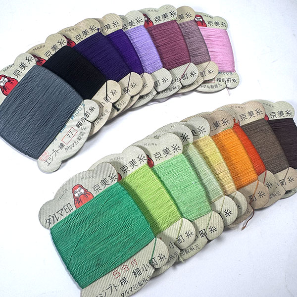 アンティークデットストック  ダルマ印 京美糸 エジプト綿 40ヤード 細小町糸 家庭糸 アクセサリーパーツ 営業日即日発送