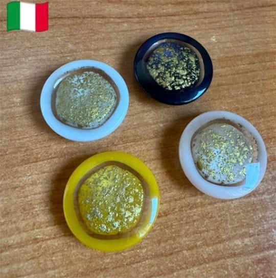 バラ売り イタリアデットストック プラスチック樹脂 レジン大きめボタンパーツ カボションパーツ 樹脂ピアスイヤリングパーツヨーロッパ手芸用品販売  営業日即日発送