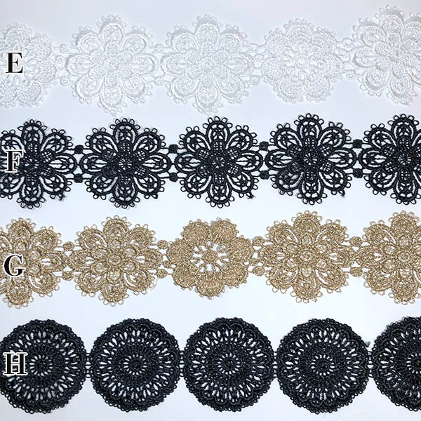 5cm×10個  業界最安値 フラワーモチーフレースリボン ケミカルレース レーストリムお花モチーフレースアクセサリーパーツ ウエディングパーティーオケージョン用ヘアアクセサリー資材 営業日即日発送営業日即日発送 