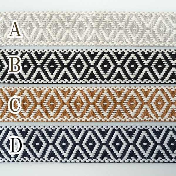 3.8cm幅 オルテガ柄刺繍リボン 厚手チロリアンテープ カメラチェーン カチューシャ ペットハーネス首輪リーシュ 営業日即日発送