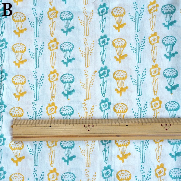 107cm×176cm インド綿100%ブロックプリント GOTSオーガニックコットン オリジナルカーテン 鳥 花柄 ドット柄 子供部屋 リビング 寝室 サイズ調節可能 フリーサイズカーテン  営業日即日発送【ワールデザインmakiras】