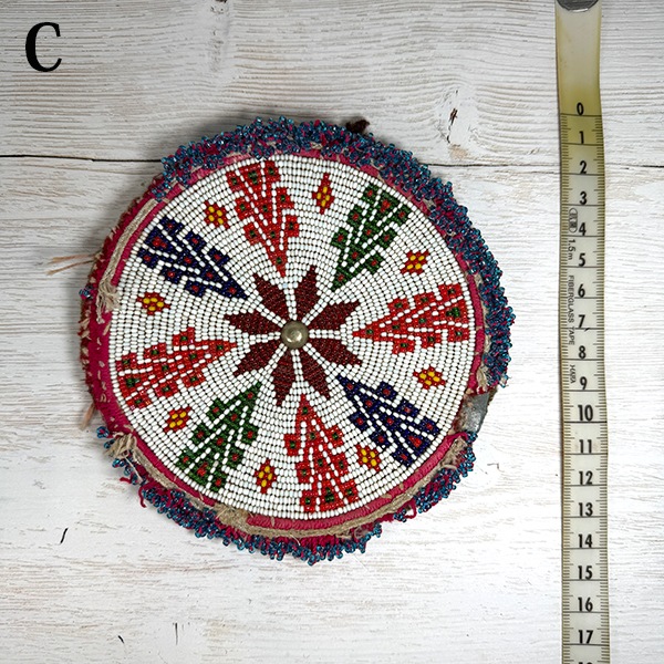 15cmから20cm アンティークビーズパーツ アフガニスタンビーズワッペン アンティークビーズ刺繍アフガンビーズパーツ ビーズワーク インテリア雑貨 リビングデコレーション ミラーワーク壁面装飾 壁掛け営業日即日発送　[ワールデザインmakiras 全商品商用可 リボンレース卸]