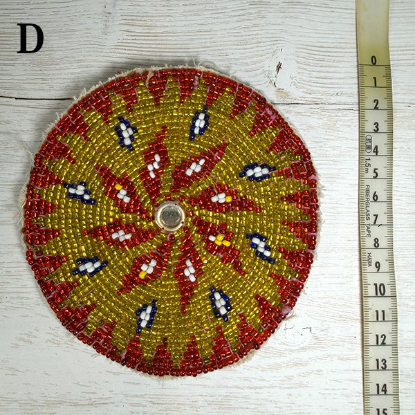 15cmから20cm アンティークビーズパーツ アフガニスタンビーズワッペン アンティークビーズ刺繍アフガンビーズパーツ ビーズワーク インテリア雑貨 リビングデコレーション ミラーワーク壁面装飾 壁掛け営業日即日発送　[ワールデザインmakiras 全商品商用可 リボンレース卸]
