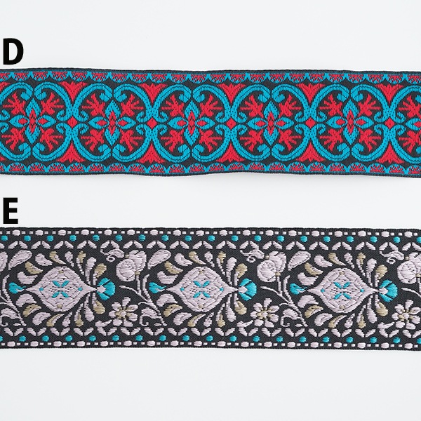 5cm幅 なめらかリボン 薄手チロリアンテープ 太幅リボン 手芸用リボン ネイティブ柄リボン  持ち手テープ 中幅手芸テープ ペット首輪 ヘアポニーフック リボンヘアゴム ハンドメイドギターストラップ チロルテープ 営業日即日発送