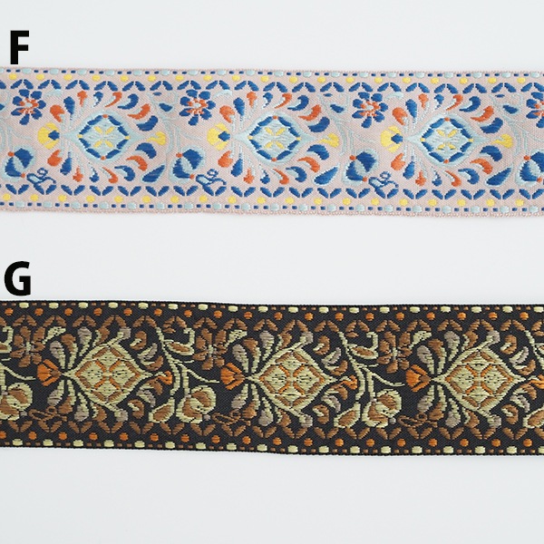 5cm幅 なめらかリボン 薄手チロリアンテープ 太幅リボン 手芸用リボン ネイティブ柄リボン  持ち手テープ 中幅手芸テープ ペット首輪 ヘアポニーフック リボンヘアゴム ハンドメイドギターストラップ チロルテープ 営業日即日発送