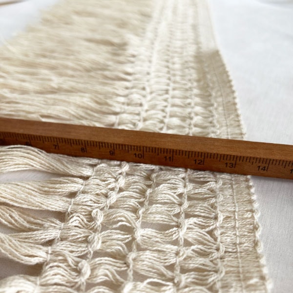13.5cm幅 特大幅フリンジテープ コットン100% インド綿ブレード カーテンタッセルブレード 特大タッセル作り カゴバック 装飾資材営業日即日発送 