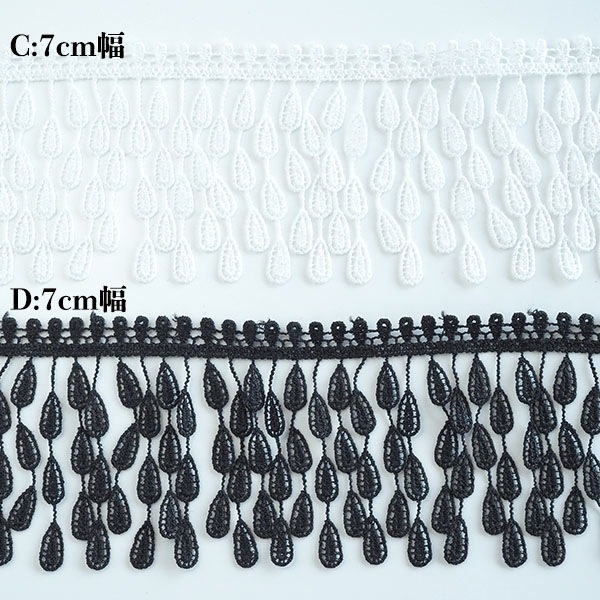 9cm幅 お花しずくモチーフレース 光沢フリンジレース 壁面装飾 店舗ディスプレイ衣装ドレスデザイン営業日即日発送 