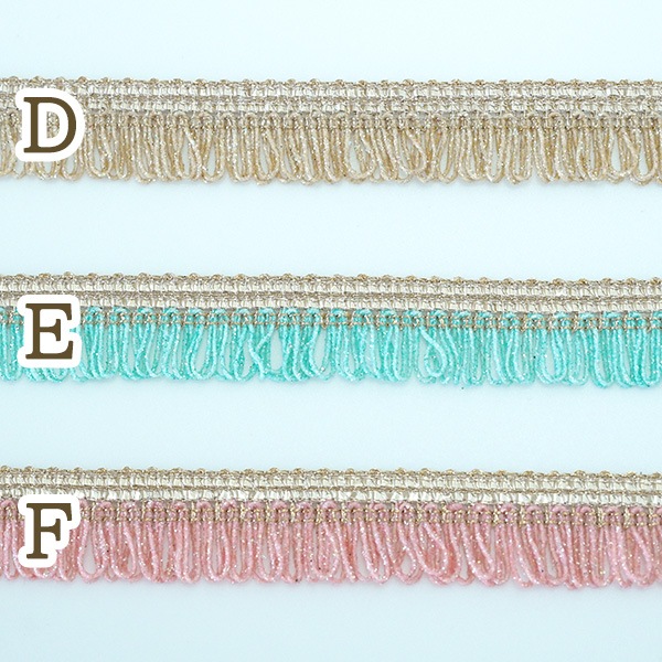 約1.5cm幅 インドラメフープフリンジテープ 光沢リボンブレード カチューシャヘアポニー資材販売 営業日即日発送 