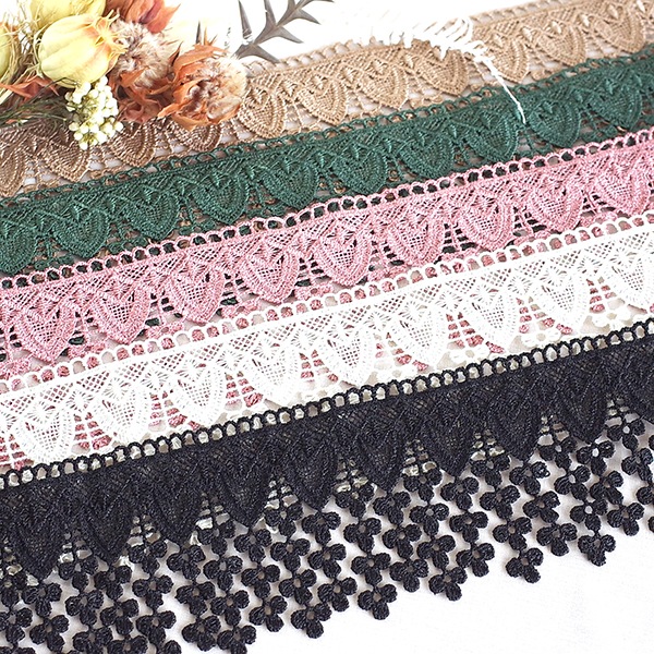 8cm幅 光沢レースフリンジテープ ケミカルレースタッセルパーツ インテリア装飾 デコレーション 営業日即日発送