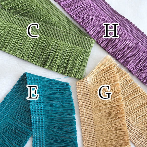 4cm幅 光沢なめらかフリンジタッセルテープ 無地フリンジブレード カーテンタッセルブレード 営業日即日発送 