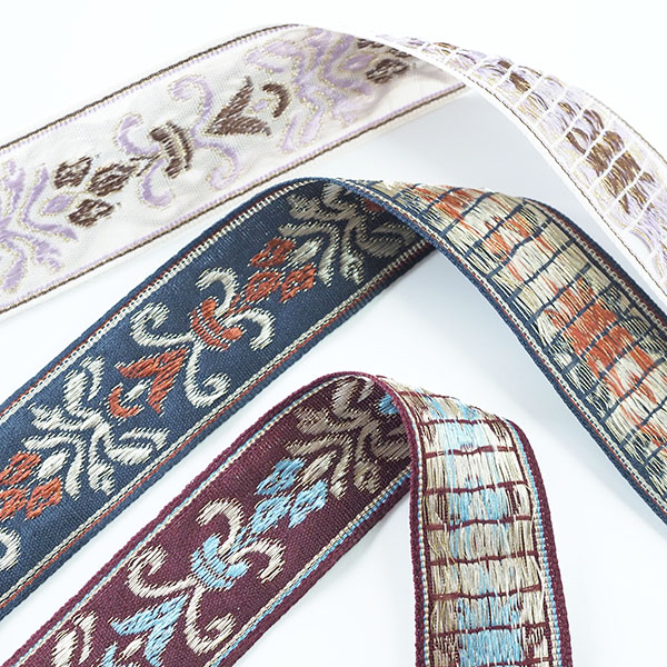 約3cm幅 なめらか光沢モチーフプリントリボン 細幅手芸用テープ チロリアンテープ 花柄刺繍リボンブレード チロルテープ 営業日即日発送 