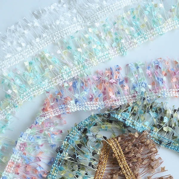 3cm幅 日本製カラフルファンシーヤーン使用 オリジナルフリンジテープ ピアスイヤリングパーツ 営業日即日発送 