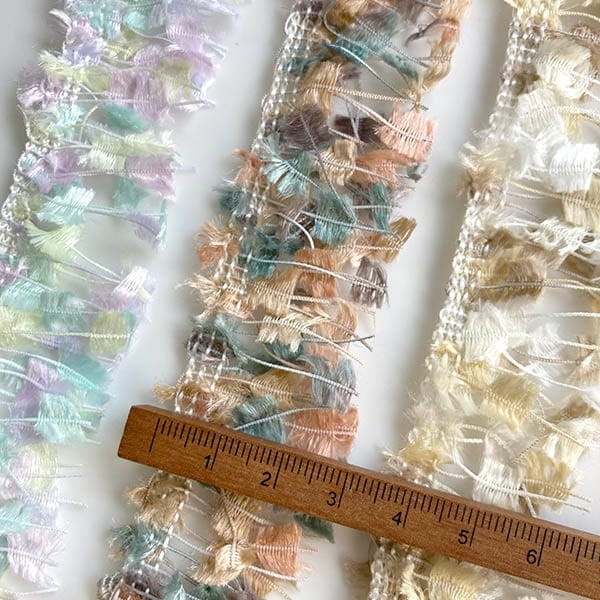 3cm幅 日本製オリジナルファンシーヤーン糸使用 フリンジテープ タッセルアクセサリーパーツ ピアスイヤリング資材営業日即日発送 