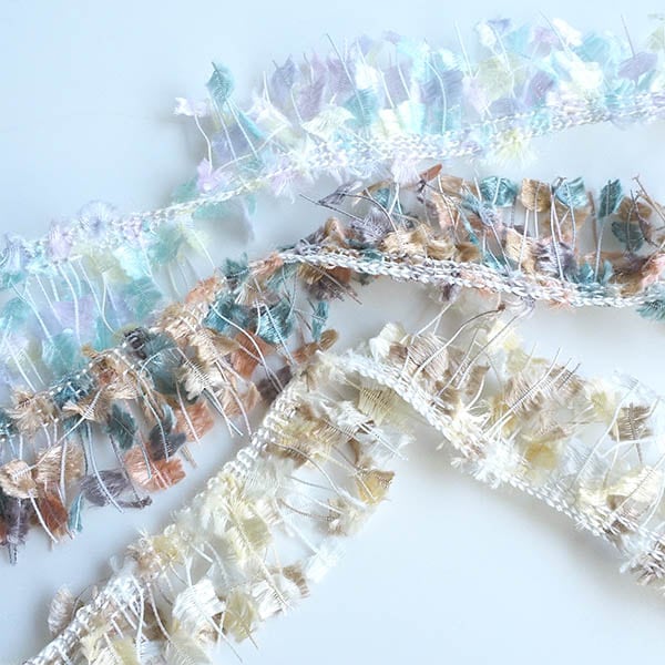 3cm幅 日本製オリジナルファンシーヤーン糸使用 フリンジテープ タッセルアクセサリーパーツ ピアスイヤリング資材営業日即日発送 