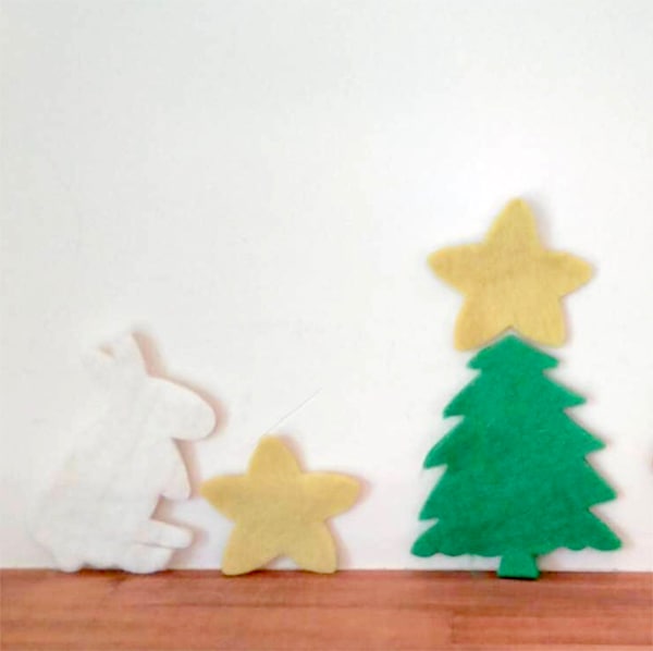 7cm 5個羊毛フェルト星モチーフフェルトシート クリスマス飾り付けデコレーションパーツスター型羊毛フェルトパーツ オーナメントお部屋デザイン ウォールペーパー  営業日即日発送 