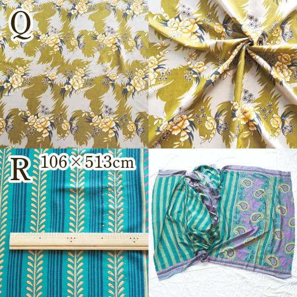 1点もの アンティークサリーたっぷり約5m ヴィンテージシルクスカーフ インド生地 シルク布ストール 民族衣装ドレス パーティー衣装営業日即日発送 <送料無料>