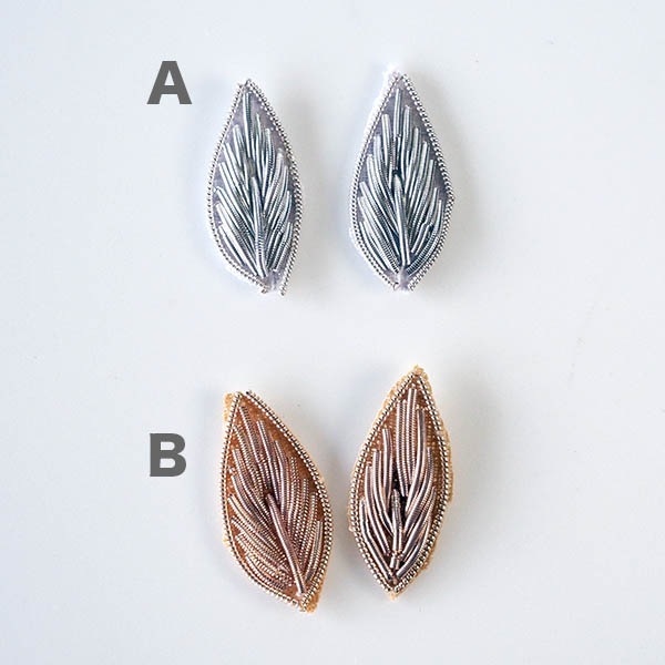 2個セット インドビーズ 刺繍ワッペン  ゴールド ブロンズ シルバー フェイク ミラーワーク 刺繍 ビジューパーツ アクセサリーパーツ 営業日即日発送 