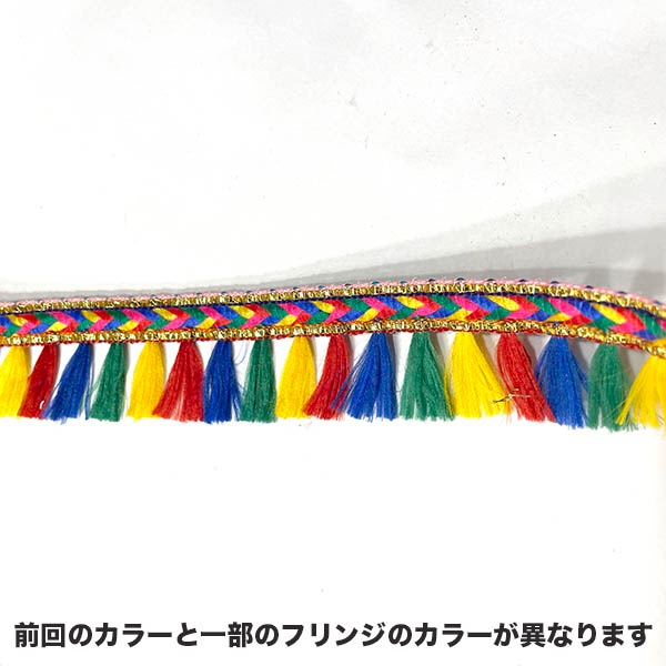 3cm幅 インドカラフルタッセルテープ 壁面デコレーション材料ダンス衣装 ピアスパーツ 営業日即日発送 