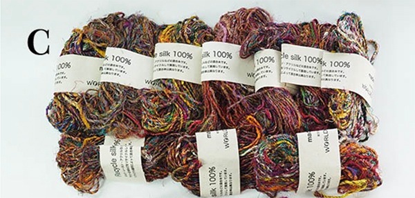リサイクルシルク毛糸250gセット 手芸用毛糸 指編み ネパール毛糸 シルクヤーン ラッピングリボン インテリア ファンシーヤーン 営業日即日発送 【※卸対象外製品】
