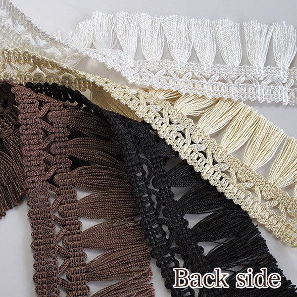 5cm幅 日本製なめらか糸使用 フリンジタッセルブレードテープ アパレル副資材 カーテンインテリア資材  営業日即日発送 