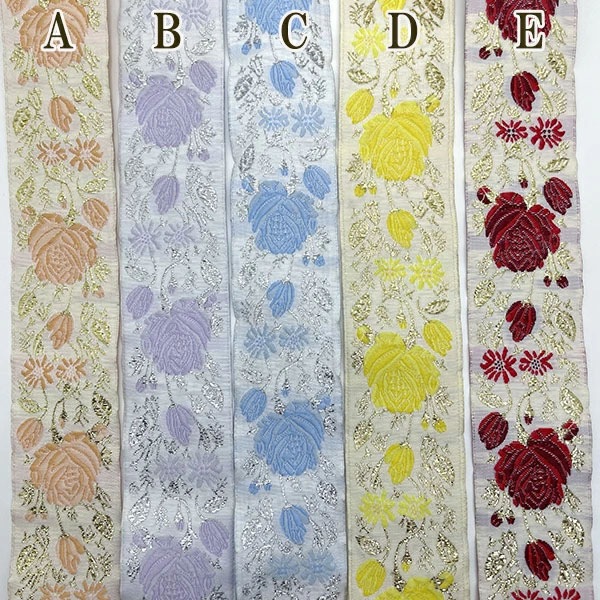 3.3cm幅 トルコリボン オリエンタル刺繍リボン チロリアンテープ ラメリボンブレード ジャガードリボン 薔薇柄リボン 営業日即日発送 