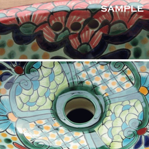 陶器シンク、新品、メキシカンシンク、メキシコシンク、メキシコタイル