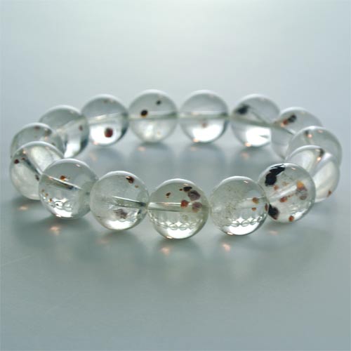 パイライト入り水晶丸玉ブレスレット 8mm｜マライカ公式通販