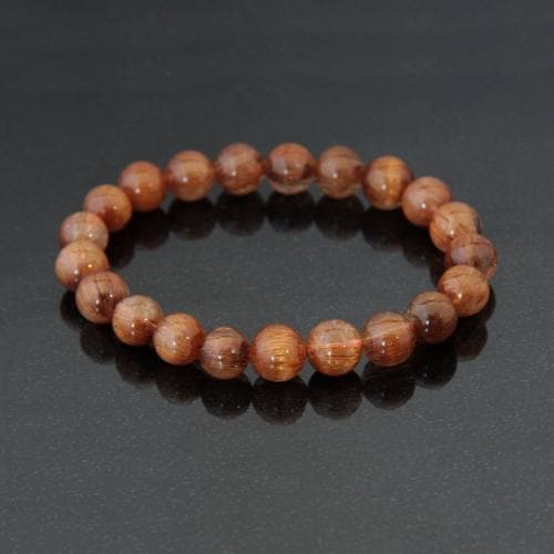 キャッツアイあり　ルチルクォーツ　大玉ブレスレット プレミアム タイチンキャッツアイルチルクォーツ 12.5mm玉