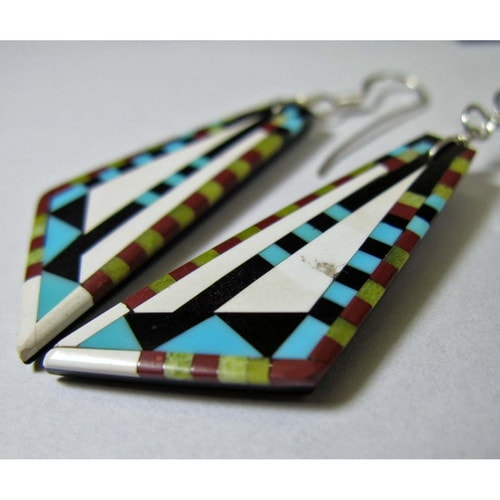 ユージーン&ジョージア サンチェス モザイクインレイ ピアス｜マライカ