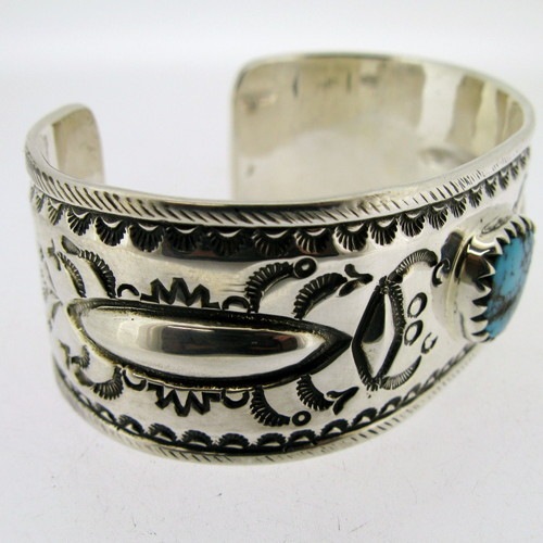 Navajo Lyndon Tsosie インゴットシルバー バングル