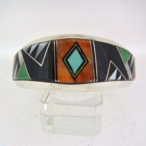 EPB インレイバングル　エドワード&パトリシアビセンティ　インディアンジュエリ 145mm エドワード&パトリシアビセンティ インレイ バングル