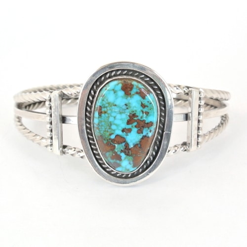 140mm ナバホ族 ロビンツォーシー ブルーオアシス バングル｜マライカ