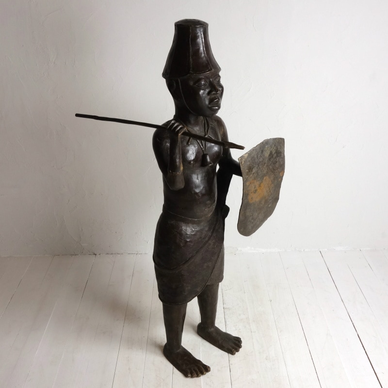 ベニン王国ブロンズ戦士像【送料1000円込】 ナイジェリア｜マライカ