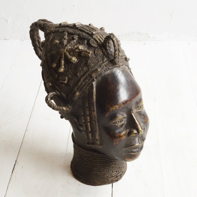 アンティーク ベニン王国 ベニン共和国 エド アフリカ 古い ブロンズ像