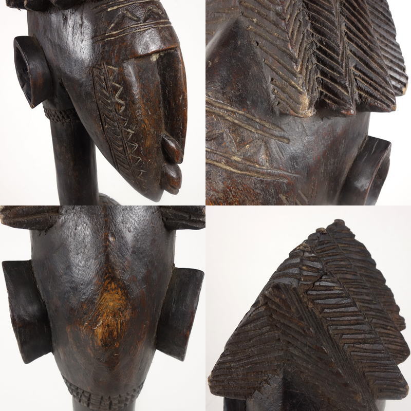 東アフリカビンテージインパクトのある巨大な顔がとてつもない存在感の木彫り 東アフリカビンテージインパクトのある巨大な顔がとてつもない存在感の