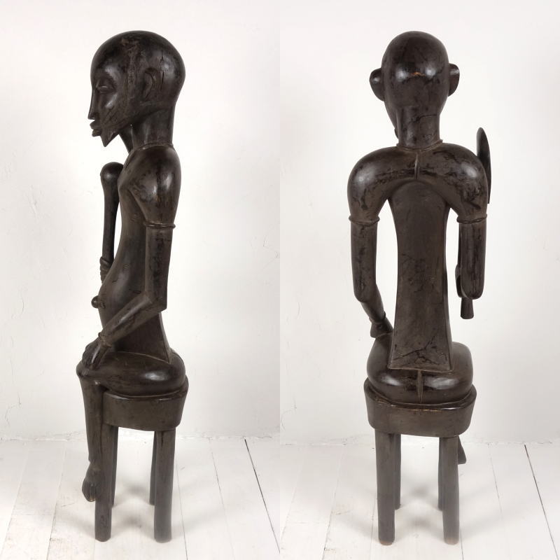 アフリカコートジボワールセヌフォ族パリに影響を与えた木彫面 プリミティブアート セヌフォ族木彫像 【送料1000円込】 コートジボワール｜マライカ公式通販