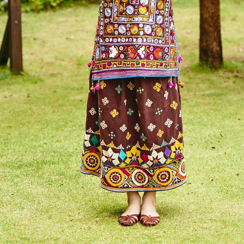 インド古布ギャザースカート