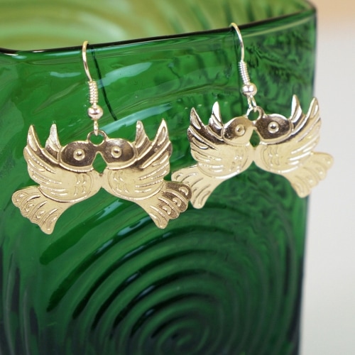 メキシカンバードモチーフピアス　【メール便可】