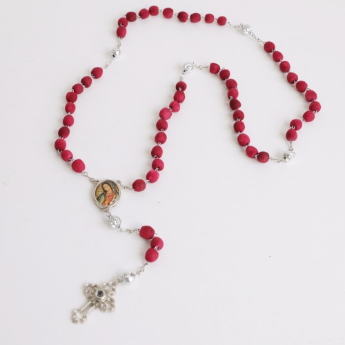 メキシコロザリオビーズネックレス　【メール便可】