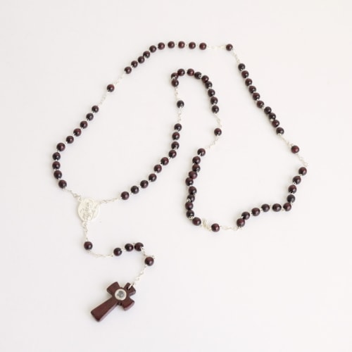 メキシコロザリオビーズネックレス　【メール便可】